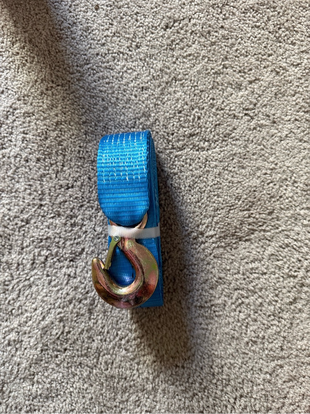 Blue Heavy-Duty Tow Strap with Hook